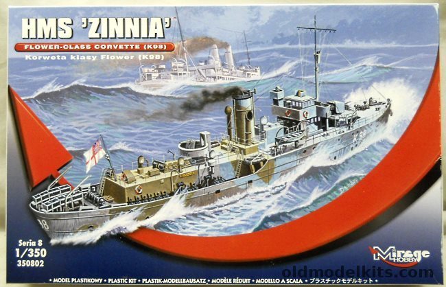 Mirage Hobby 1/350 HMS Zinnia Flower Class Corvette K98, 350802 plastic model kit